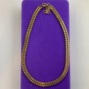 💛 Vintage Monet 22k Gold Plated Curb Chain Necklace | Timeless Layering Piece